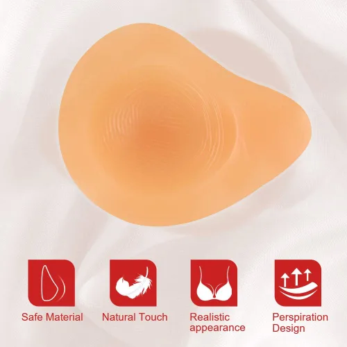 Vista 2 de Forma simétrica artificial del pecho Post Mastectomía Prótesis de mama Forma espiral derecha Pechos solo una pieza