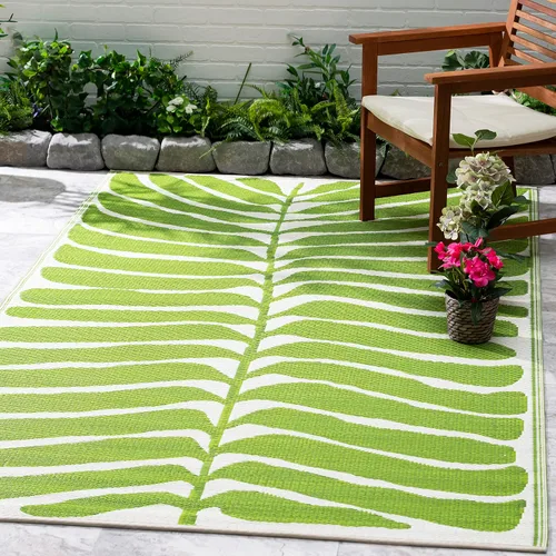 Vista 14 de Fab Habitat - Alfombra de exterior azteca, impermeable, resistente a la decoloración, sin arrugas, plástico reciclado de primera calidad, a rayas