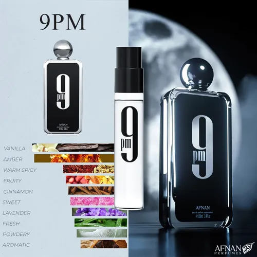 Vista 3 de Kit de Descubrimiento Afnan Serie 9, Set de Perfume en Miniatura de 5 Piezas - 5 Viales de 2 ml