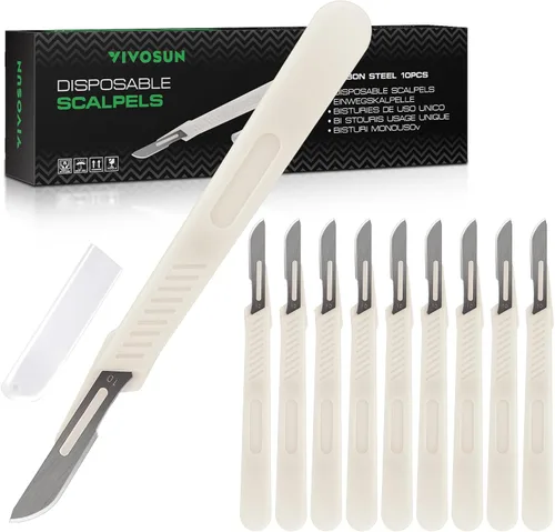 Vista 8 de VIVOSUN Cuchillas de acero de alto carbono #10 para plantas de corte y propagación