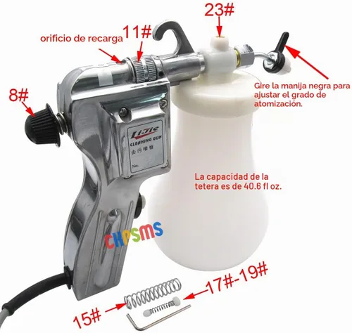 Vista 2 de CKPSMS Marca - Textil Pistola de limpieza de puntos para impresoras de pantalla/limpieza de cristales y rocas 110 voltios # KP-170A 110 V 1 SET