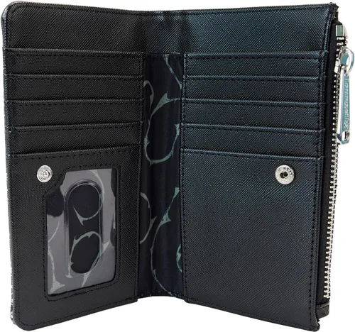 Vista 3 de Loungefly Disney Nightmare Before Christmas - Cartera plegable con estampado de personajes, Negro -, Casual