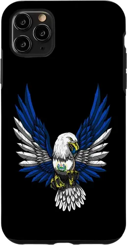 Vista 4 de Funda para iPhone 12 mini con bandera de El salvador y águila salvadoreña