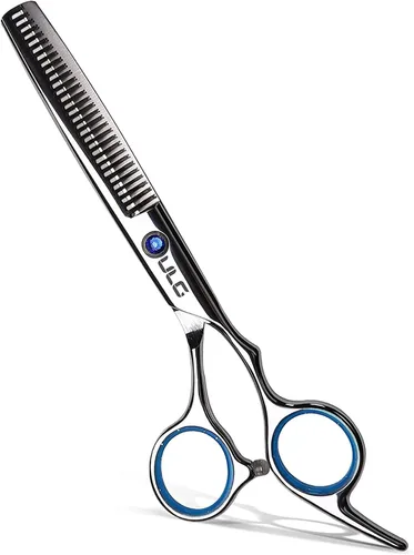 Vista 19 de ULG Tijeras profesionales de adelgazamiento con peine – 6.5 pulgadas de acero inoxidable japonés texturizante y tijeras de corte de pelo para salón