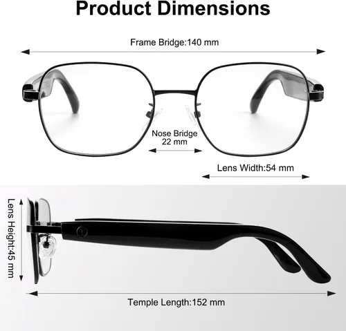 Vista 8 de Lentes inteligentes AI para mujeres y hombres, lentes fotocrómicas, traducción en tiempo real a través de la aplicación, compatibles con más de 160
