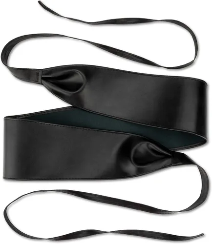 Vista 4 de macoking Cinturón ancho de piel sintética para mujer, cintura con cordones y lazo Obi
