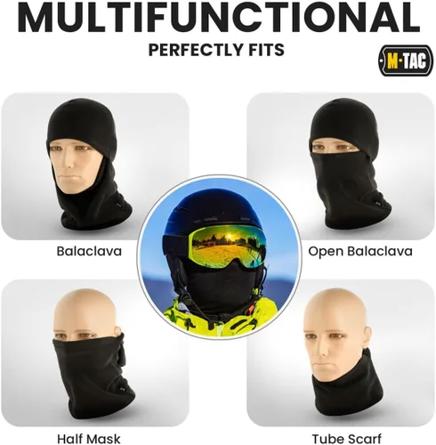 Vista 6 de M-Tac Elite Winter Fleece Balaclava - Cold Weather Mask Thermal for Winter - Men Tactical