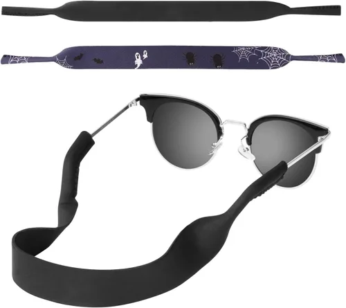 Vista 12 de MoKo Retenedor de lentes de neopreno (paquete de 2) de ajuste universal, retenedor de lentes de sol deportivos sin cola, correa de gafas de sol