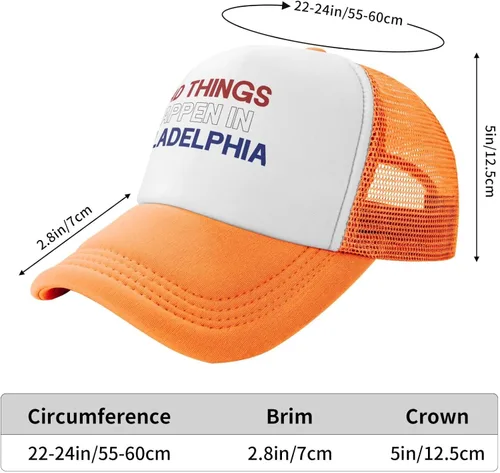 Vista 6 de YVNUM Bad Things Happen in Philadelphia - Gorra de béisbol unisex ajustable para papá