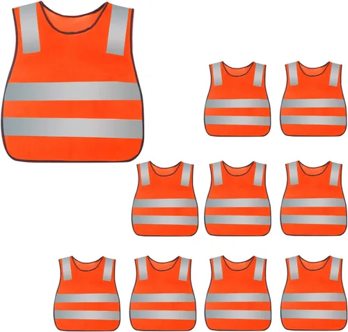 Vista 16 de AIEOE Kids High Visibility Safety Vest Reflective Running Lightweight Traffic Walking Breathable Construction Vest