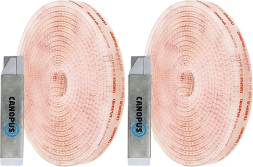 Vista 2 de CANOPUS Cinta de velcro con adhesivo (½ pulgadas x 6 pies), cierre resellable resistente SJ3560, cinta de montaje para colgar marcos de fotos