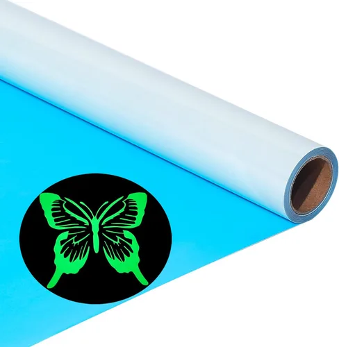 Vista 23 de Rollos de vinilo de transferencia de calor con purpurina negra, vinilo HTV de hierro negro de 12 pulgadas x 5 pies, vinilo para planchar para Negro
