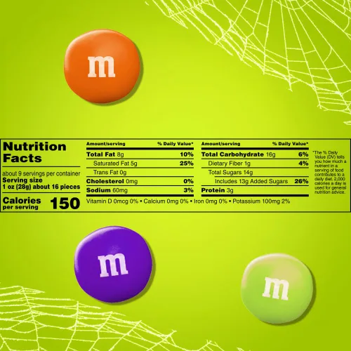 Vista 2 de M&M'S Caramelo de Halloween de chocolate con mantequilla de maní Ghoul's Mix de chocolate, 9.48 onzas