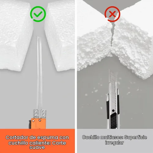 Vista 2 de Cortador de Espuma de Cuchillo Caliente, Kit de Herramientas de Corte de Espuma, Estuche Resistente Cortador de Espuma de Poliestireno para Cortar