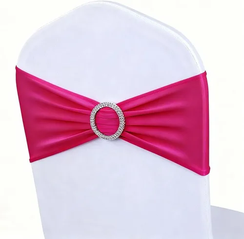 Vista 18 de Paquete de 50 bandas para sillas color verde salvia, bandas elásticas para sillas deslizantes, lazos para bodas, fiestas, baby shower, eventos