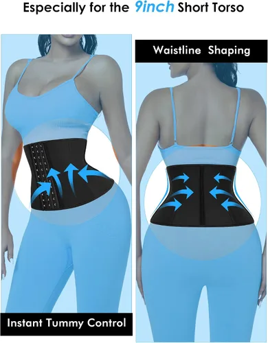 Vista 2 de Entrenador corto de cintura para mujer, grasa del vientre inferior, fajas de entrenamiento, corsé de cintura colombianas