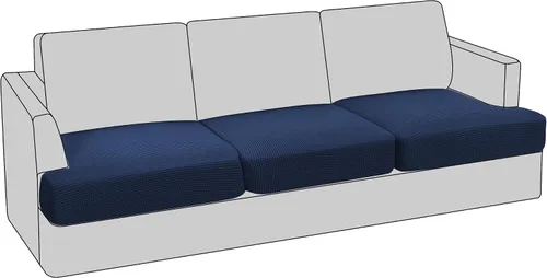 Vista 17 de PrinceDeco Funda elástica para sofá biplaza con cojín en forma de T para sofá de 2 cojines, funda de asiento con parte inferior elástica, apta