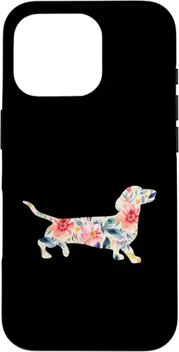 Vista 19 de Funda para perro salchicha floral para iPhone 12 mini