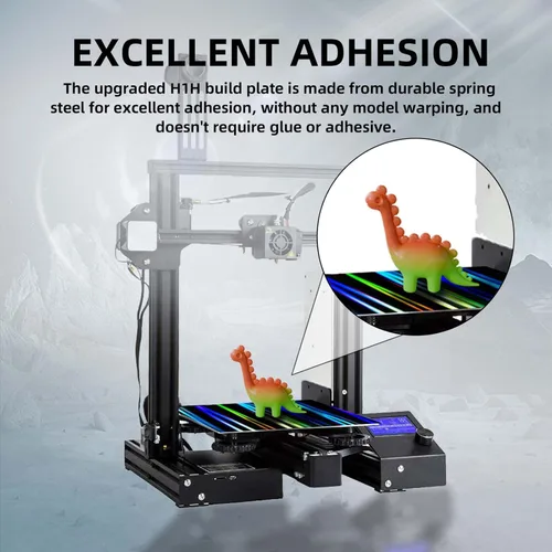 Vista 4 de IdeaFormer-3D H1H Placa de Construcción 235x235mm, Haz de Luz Doble Cara+Muelle de Acero Flexible Fantasma para Creality Ender 3/Ender 3 Pro/Ender 3