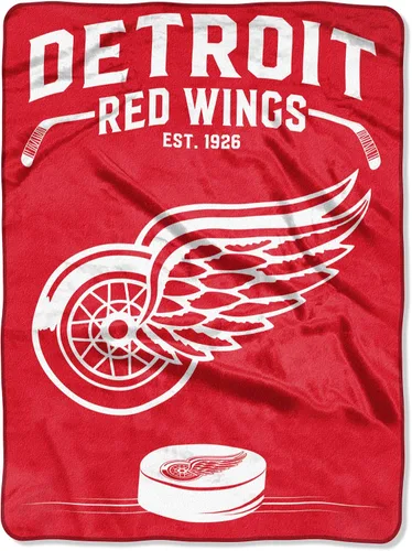 Vista 32 de Northwest NHL Unisex-Adult Raschel Throw Blanket rojo (Inspired)