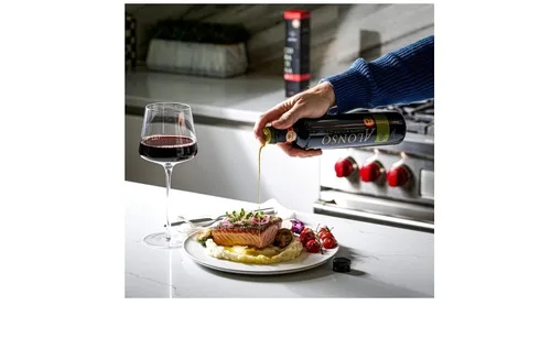 Vista 7 de Alonso, Aceite de Oliva Virgen Extra, Chile, Cosecha 2025, Oro NYIOOC 2025, Regalo, Producción exclusiva, Hemisferio Sur, Fuente única, Granja