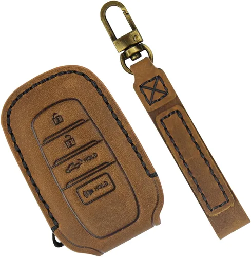 Vista 12 de Funda para Llavero para Accesorios Toyota Tundra 2022-2024 2025 2026, para Tacoma 2024 2025 2026 Cubierta de Llavero de Cuero, para Camry 2025 2026