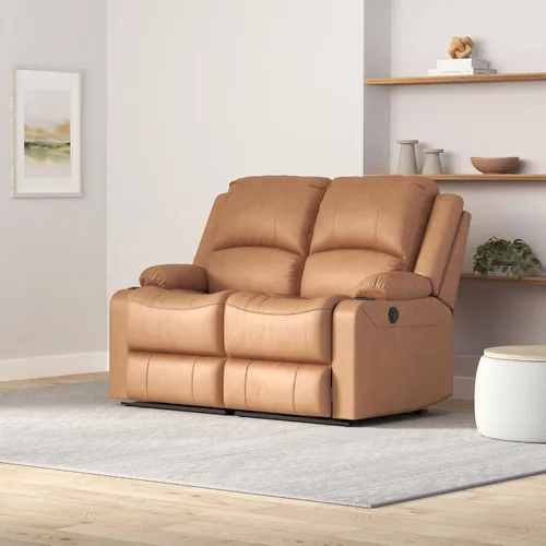 Vista 2 de Camper Comfort Asientos reclinables de pared de 58 pulgadas Sofá reclinable doble para caravana Sofá RV Sofá reclinable de pared Asiento