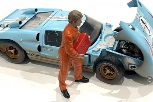 Vista 2 de American Diorama Figura de Mechanic Dan, naranja 23792OR - Figura de escala 1/18 - Accesorio de diorama