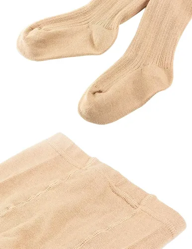Vista 5 de CHUNG Medias de algodón para niñas pequeñas, medias gruesas de punto trenzado para invierno