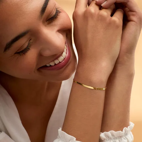 Vista 6 de RS Pure by Ross-Simons - Pulsera de espiga de oro amarillo de 14 quilates de 0.118in, Oro, no conocido