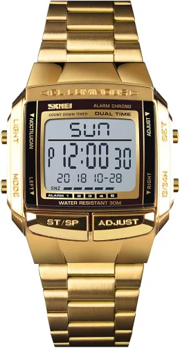 Vista 3 de FANMIS Relojes digitales de lujo unisex multifuncionales, cronómetro, alarma de cuenta regresiva, retroiluminación, resistente al agua
