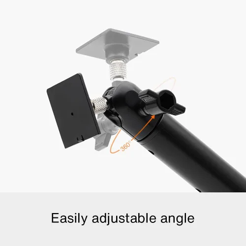 Vista 4 de Soporte de pared 2 en 1 para Ring, Arlo, y cámaras y paneles solares con agujero para tornillo de 1/4"-20 - Negro Soporte roscado universal