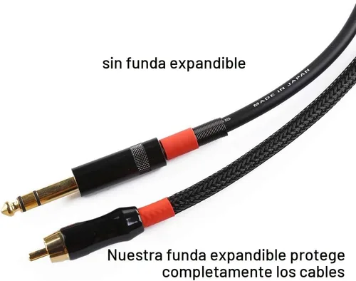 Vista 2 de Alex Tech - Funda trenzada expandible de 1/2 pulgada para cables, material de tereftalato de polietileno (PET), 25 pies, color negro