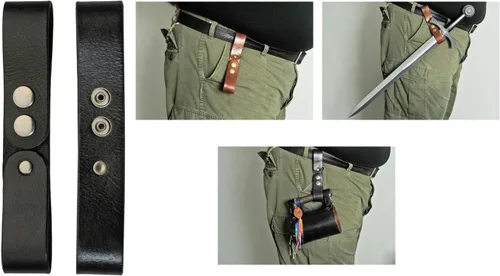 Vista 5 de SZCO Belt Frog Hanger 7 Inch - Marrón
