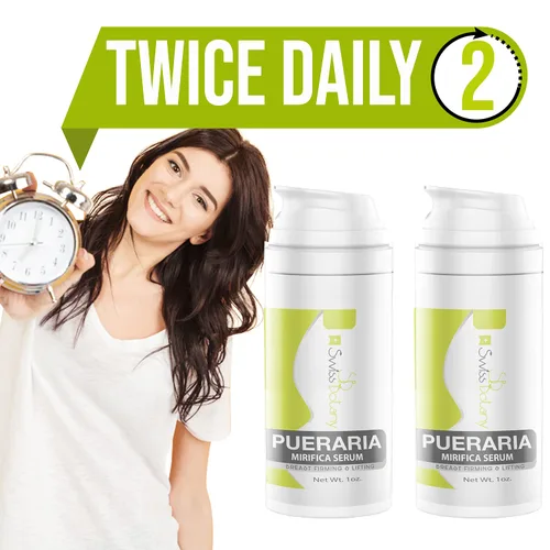 Vista 9 de Swiss Botany Pueraria Mirifica Serum para mejorar los senos – Crema natural reafirmante y levantadora de senos para mujeres y hombres 2 x 1 oz