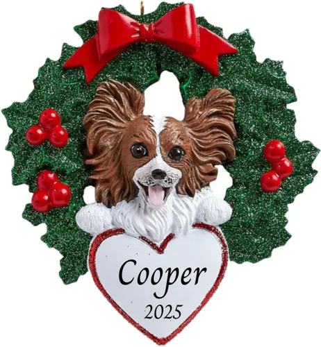 Vista 38 de Adornos personalizados para árbol de Navidad 2025 para mascotas, Chihuahua con corona, recuerdo para los amantes de los perros de los cachorros
