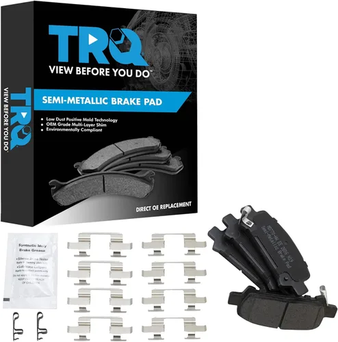 Vista 107 de TRQ Pastillas de freno delanteras semi metálicas compatibles con Ford Expedition 2018-2021 F-150 2018-2020 Lincoln Navigator 2018-2022