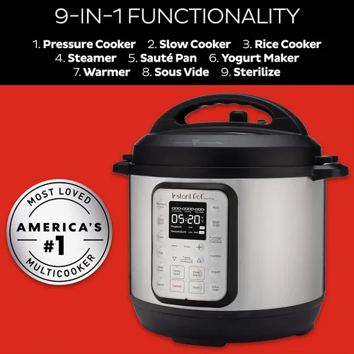 Vista 4 de Instant Pot DUO PLUS Mini 3 cuartos de cocina eléctrica de 9 cuartos de 9 cuartos, cocina lenta, olla de arroz, fabricante de yogurt, olla de huevo