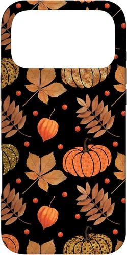 Vista 22 de Otoño hojas y calabazas patrón Halloween otoño regalos caso para iPhone 17