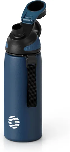 Vista 8 de Fjbottle Botella de agua aislada de acero inoxidable, botellas de agua a prueba de fugas de 32 onzas, vaso reutilizable de hielo, jarra de vacío