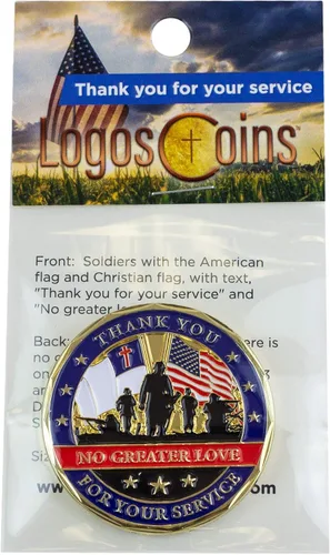 Vista 5 de Coleccionables patrióticos para veteranos, fichas militares cristianas, medallas inspiradoras de desafío, regalos militares conmemorativos