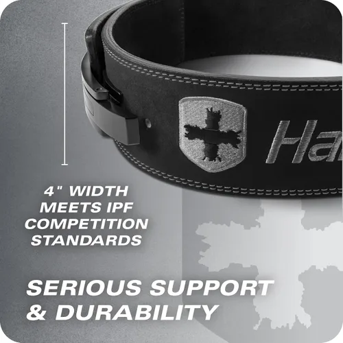 Vista 7 de Heavy Duty 10mm Lever Belt for Powerlifting - IPF Approved, 4" Wide, Adjustable Steel Lever Tensioning, Comfort Fit with Suede Lining, Durable Core