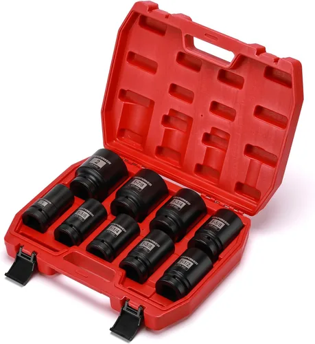 Vista 7 de MIXPOWER 9 piezas 1" de impulsión juego de llaves de impacto profundo, 6 puntas, 1" - 2", CR-MO, SAE, profundo, 1" Dr. juego de llaves de impacto