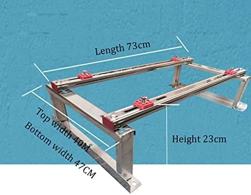 Vista 7 de Soporte de aire acondicionado, soporte de suelo resistente para aire acondicionado mini split sin conductos, soporte de condensador de acero