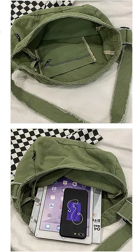 Vista 3 de Sumleno Bolsa estilo hobo estilo bohemio hippie para oficina, compras, viajes, estética Y2K