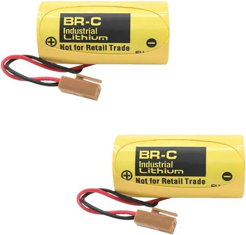 Vista 4 de BALOLO (8-Pack) BR-C 5000mAh 3.0V Non-Rechargeable Lithium PLC Battery for A02B-0120-K106/A98L-0031-0007/BR26500 with Brown Plug