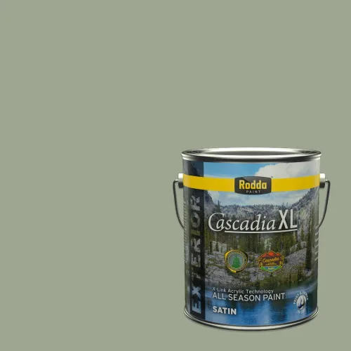 Vista 146 de Rodda Paint CASCADIA XL - Pintura satinada exterior e imprimación en uno, 1 galón, hoja de aloe