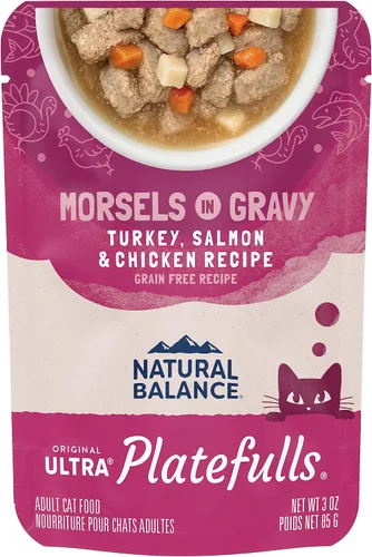 Vista 16 de Natural Balance - Comida húmeda para gatos adultos de interior, sin grano, fórmula Original Ultra Platefulls, receta de pollo y hígado de pollo