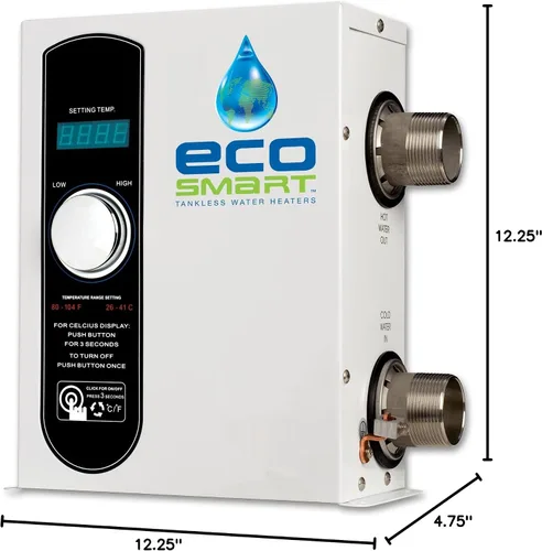 Vista 2 de Ecosmart 5.5 Calentador eléctrico inteligente para spa, blanco, 12 x 10.5 x 4.75