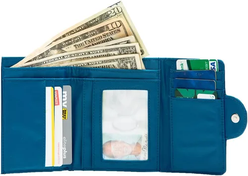 Vista 5 de Big Skinny Cartera delgada Trixie Trifold para mujer, con capacidad para hasta 30 tarjetas